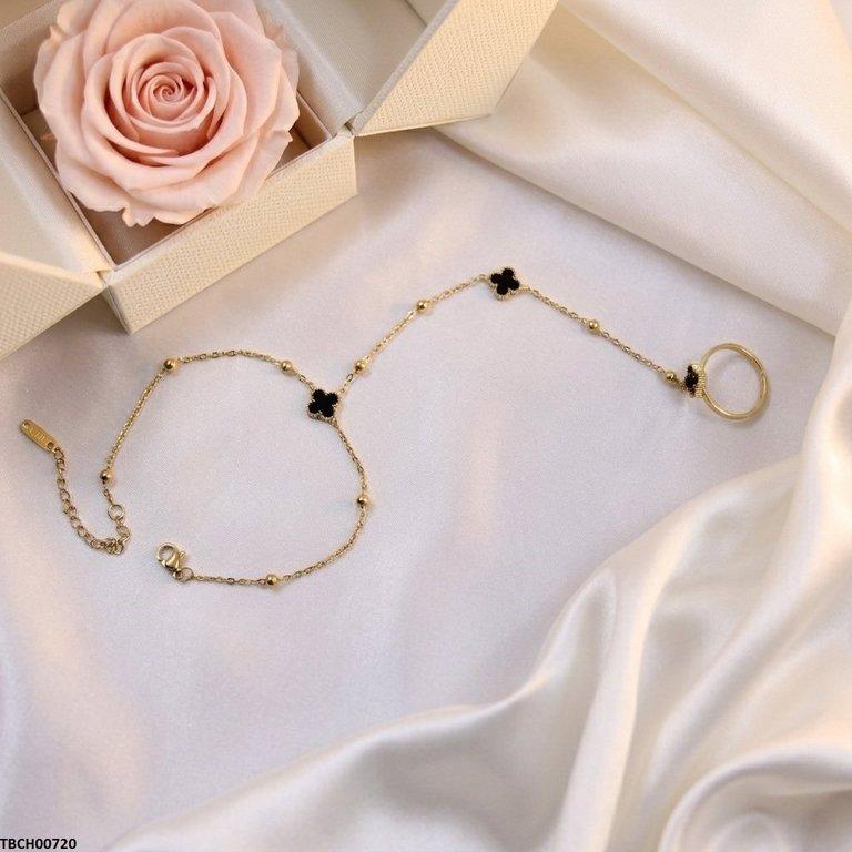 TBCH00720 TNR Stainless Steel Flower Angla Bracelet Adjustable - TBCH