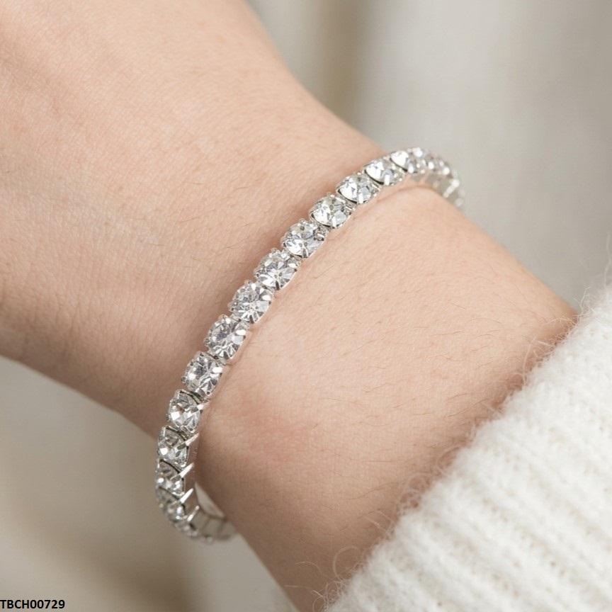 TBCH00729 QWN Round Stone Bracelet Adjustable - TBCH