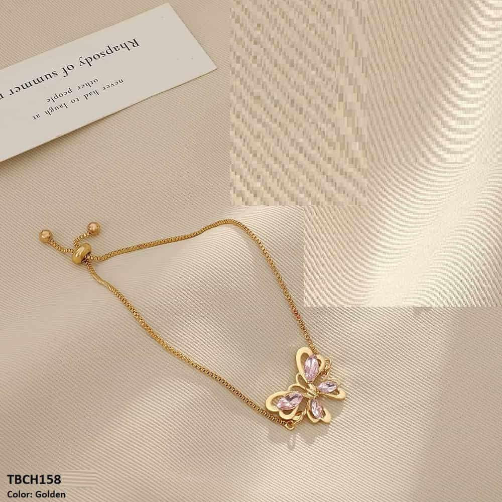 TBCH158 QWN Butterfly/Box Chain Hand Bracelet