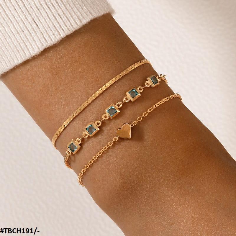 TBCH191 YYE Heart 3 Hand Bracelet