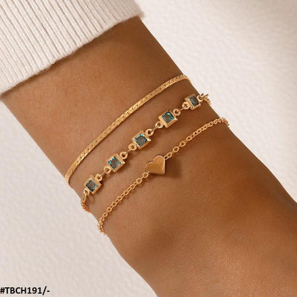 TBCH191 YYE Heart 3 Hand Bracelet