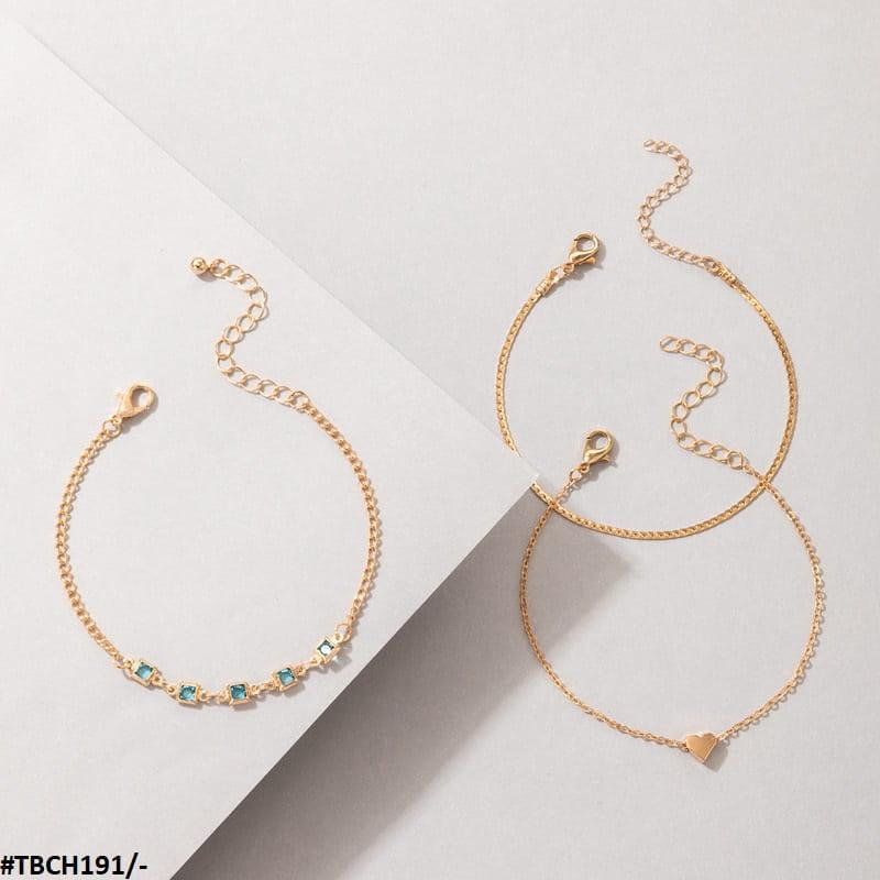 TBCH191 YYE Heart 3 Hand Bracelet