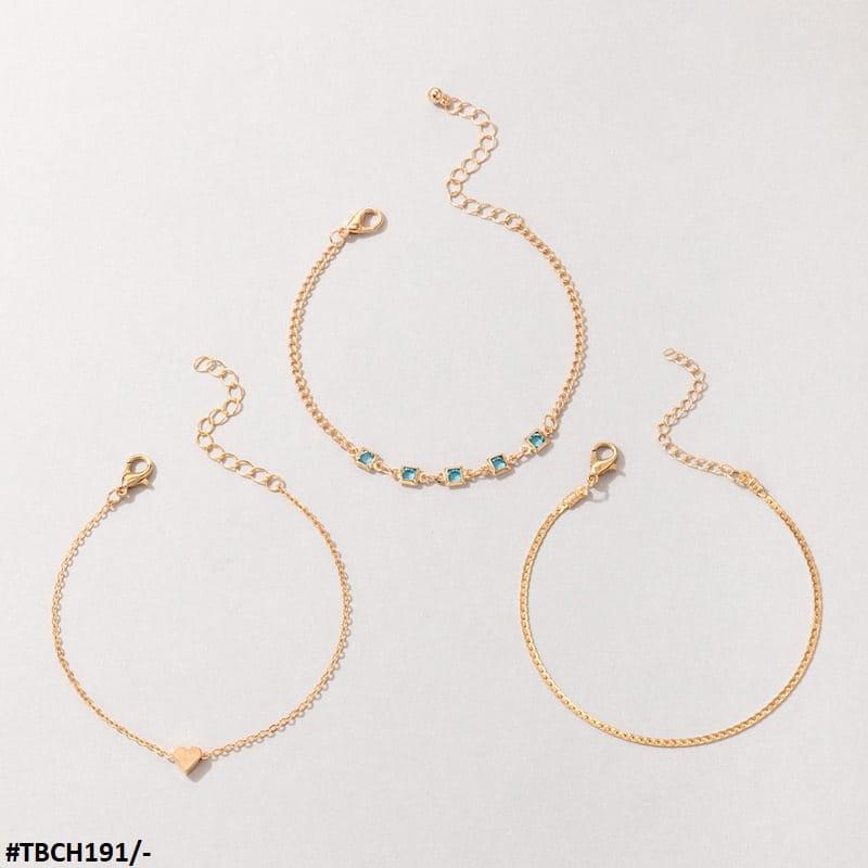 TBCH191 YYE Heart 3 Hand Bracelet