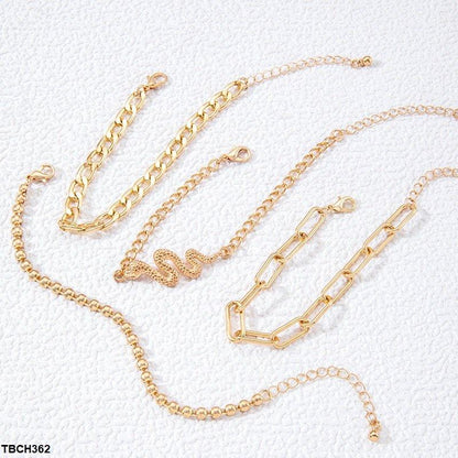 TBCH362 YYE Snake 4 Chain Hand Bracelet
