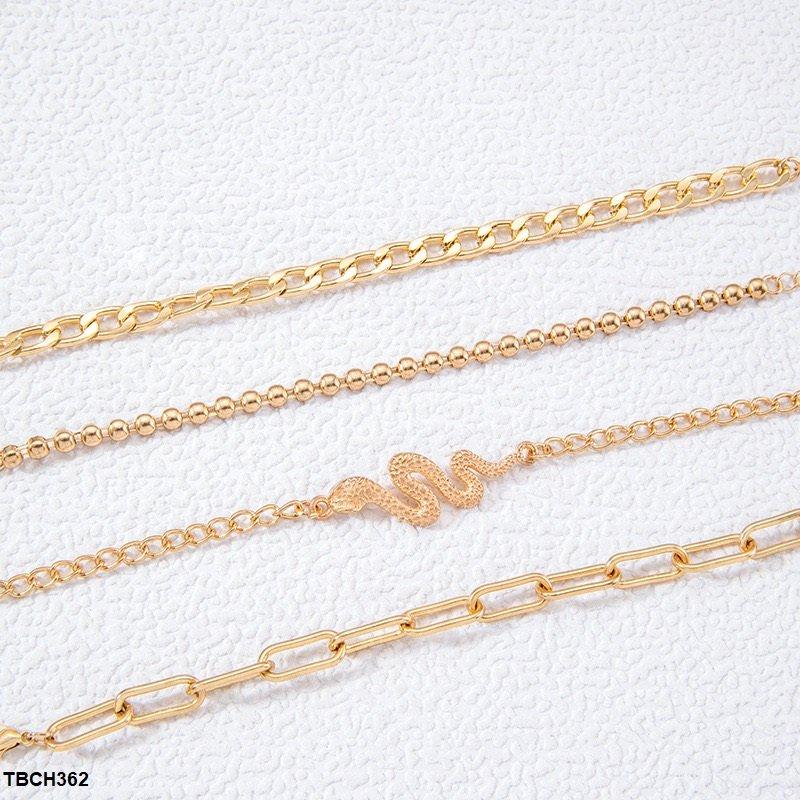 TBCH362 YYE Snake 4 Chain Hand Bracelet