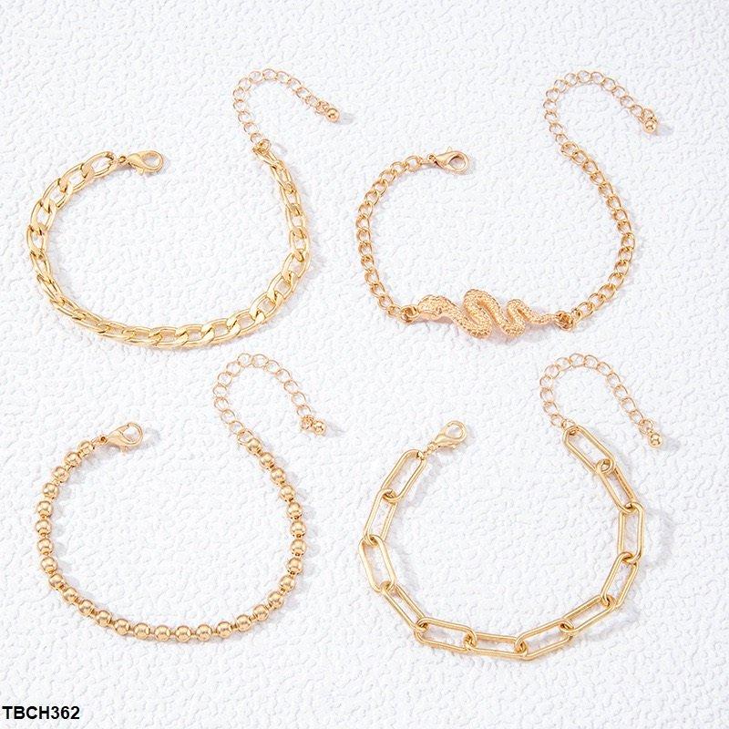 TBCH362 YYE Snake 4 Chain Hand Bracelet