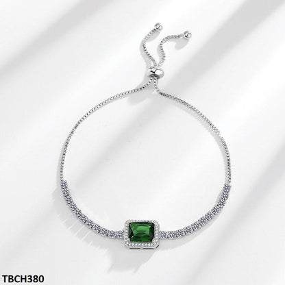 TBCH380 BLX Rectangle Emerald tennis Bracelet