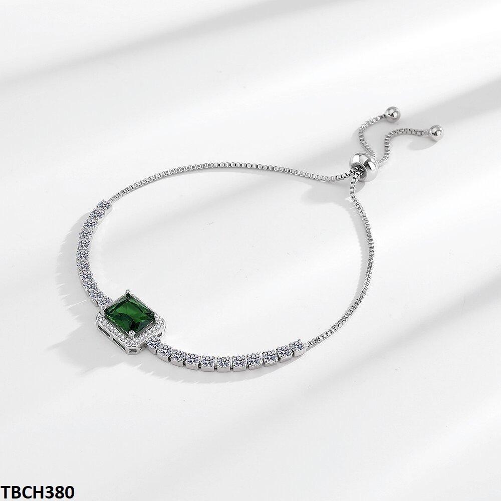 TBCH380 BLX Rectangle Emerald tennis Bracelet