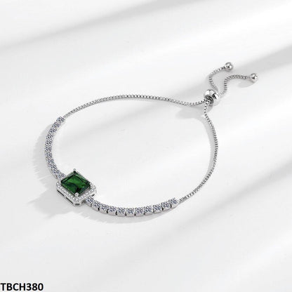 TBCH380 BLX Rectangle Emerald tennis Bracelet