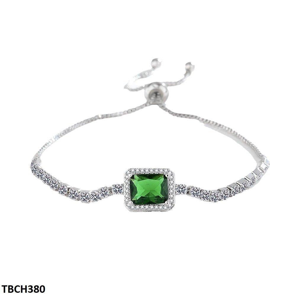 TBCH380 BLX Rectangle Emerald tennis Bracelet