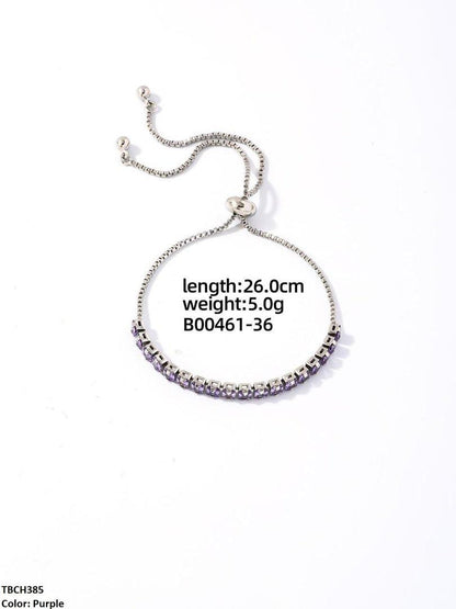 TBCH385 WKO Baguette Layered Bracelet