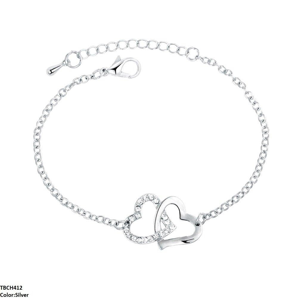 TBCH412 ZXS Double Heart Bracelet Adjustable