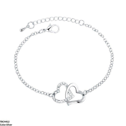 TBCH412 ZXS Double Heart Bracelet Adjustable