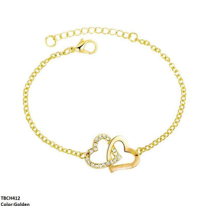 TBCH412 ZXS Double Heart Bracelet Adjustable