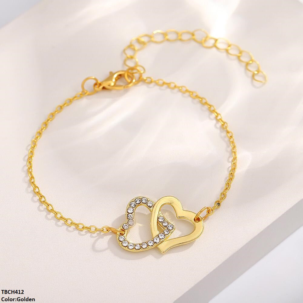 TBCH412 ZXS Double Heart Bracelet Adjustable