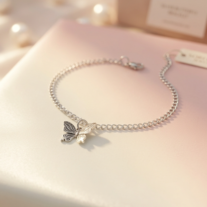TBCH00676 MZM Butterfly Stainless Steel Adjustable Bracelet - TBCH