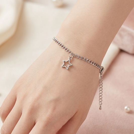 TBCH00674 MZM Star Stainless Steel Adjustable Bracelet - TBCH
