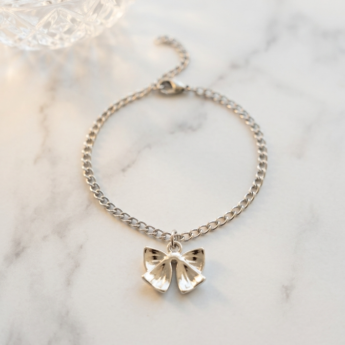 TBCH00675 MZM Tie Bow Stainless Steel Adjustable Bracelet - TBCH