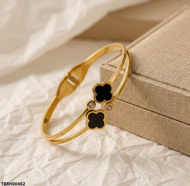TBRH00462  MMJ Stainless Steel Double Star Wrist Bracelet -TBRH