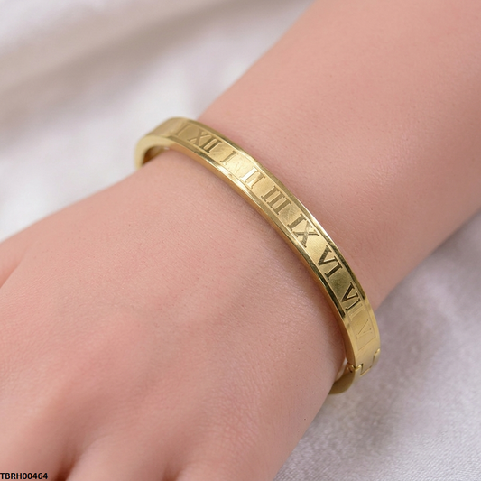 TBRH00464 MSJ Stainless Steel Roman Numeral Bracelet - TBRH