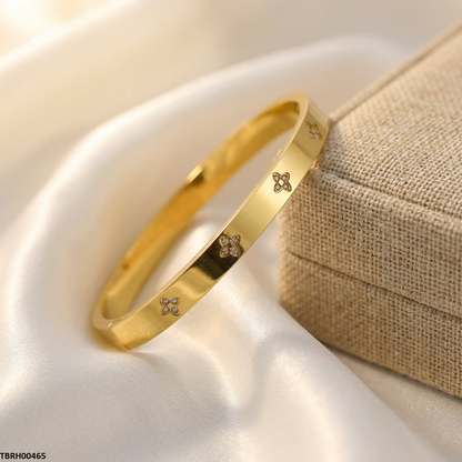 TBRH00465 MSJ  Stainless Steel Round Flower Braclet - TBRH
