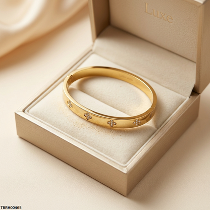 TBRH00465 MSJ  Stainless Steel Round Flower Braclet - TBRH