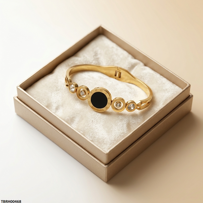 TBRH00468 MSJ Stainless Steel Round Stone Bracelet-TBRH