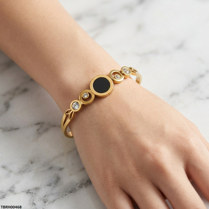 TBRH00468 MSJ Stainless Steel Round Stone Bracelet-TBRH