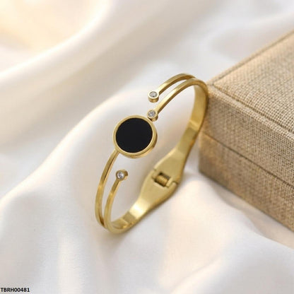 TBRH00481  MSJ Stainless Steel Round Stone Braclet - TBRH