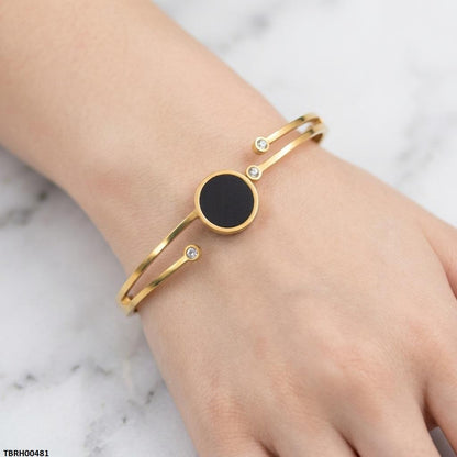 TBRH00481  MSJ Stainless Steel Round Stone Braclet - TBRH