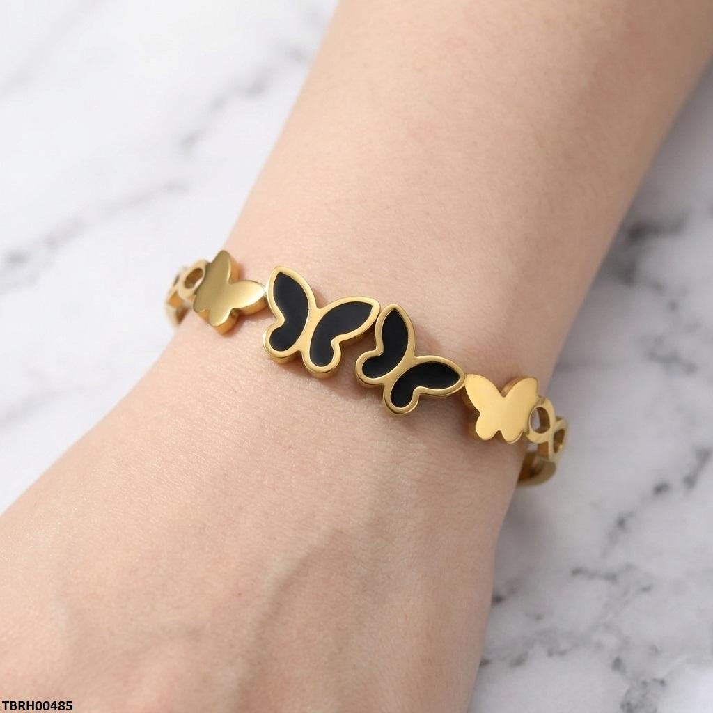 TBRH00485 MSJ Stainless Steel Double Betterfly Bracelet - TBRH