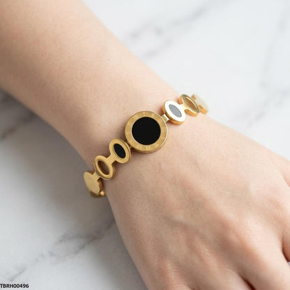 TBRH00496 MSJ Stainless Steel Round/Oval Stone Bracelet - TBRH