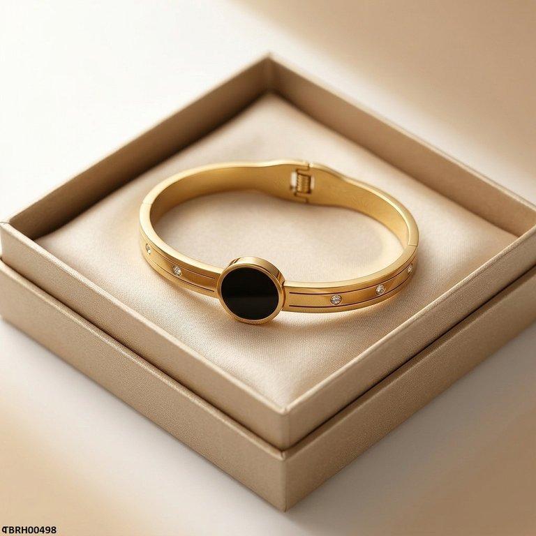 TBRH00498 MSJ Stainless Steel Round Stone Bracelet - TBRH