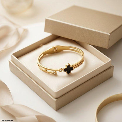 TBRH00500 MSJ Stainless Steel Clover Stone Bracelet - TBRH