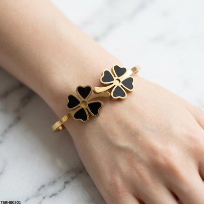 TBRH00501 MSJ Stainless Steel Heart Flower Bracelet - TBRH