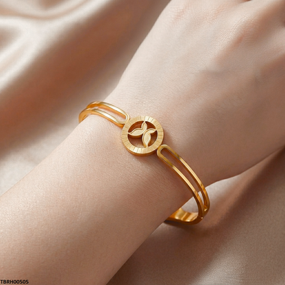TBRH00505 MSS-Round Butterfly Bracelet Stainless Steel Adjustable - TBRH