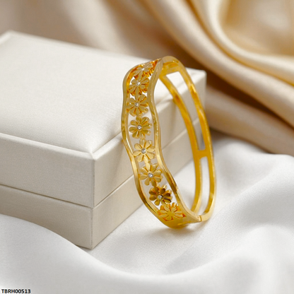 TBRH00513 MSS Round Flower Stainless Steel Bracelet - TBRH