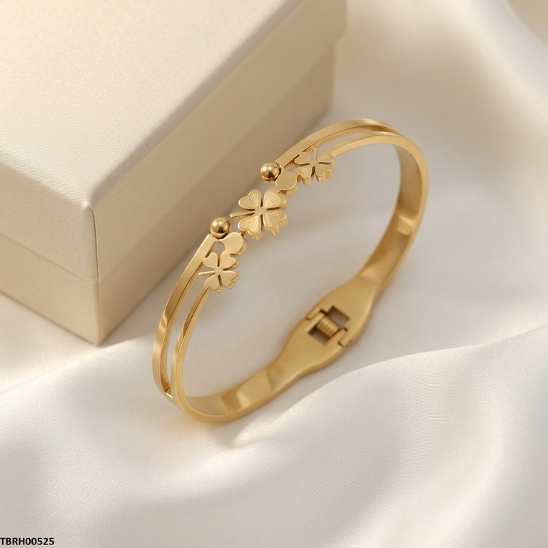 TBRH00525 MSS Round Flower Stainless Steel Bracelet Adjustable - TBRH