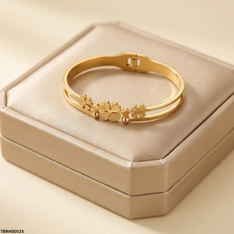 TBRH00525 MSS Round Flower Stainless Steel Bracelet Adjustable - TBRH