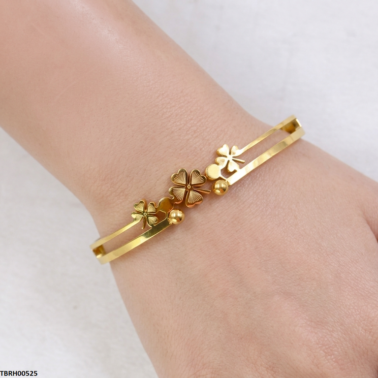 TBRH00525 MSS Round Flower Stainless Steel Bracelet Adjustable - TBRH