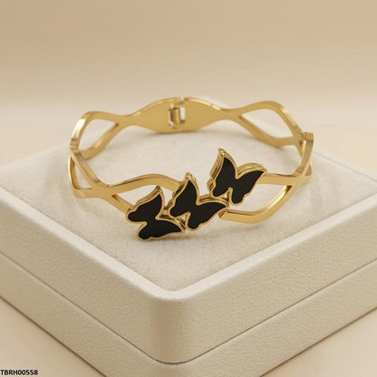 TBRH00558  BHS Triple Butterfly Stainless Steel Bracelet Adjustable - TBRH