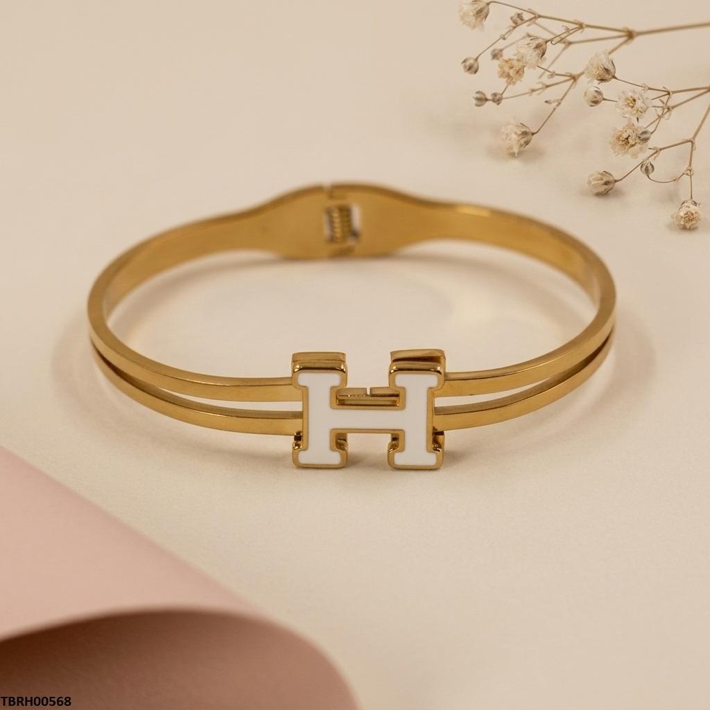 TBRH00568 BHS Round Alphabet Stainless Steel Bracelet Adjustable - TBR