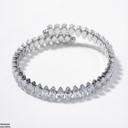 TBRH00593 BYJ Marquise Stone Zircon Bracelet Openable - TBRH