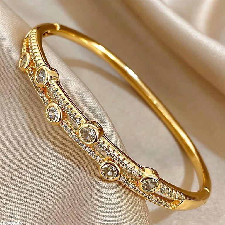 TBRH00615 GXN Double Round Bracelet Openable - TBRH