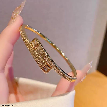 TBRH00616  GXN Double Square Stone Bracelet Openable - TBRH