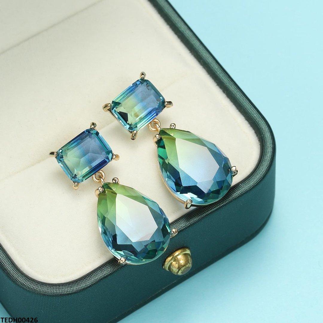 TEDH00426 YLE Square/Tear Drop Earrings - TEDH