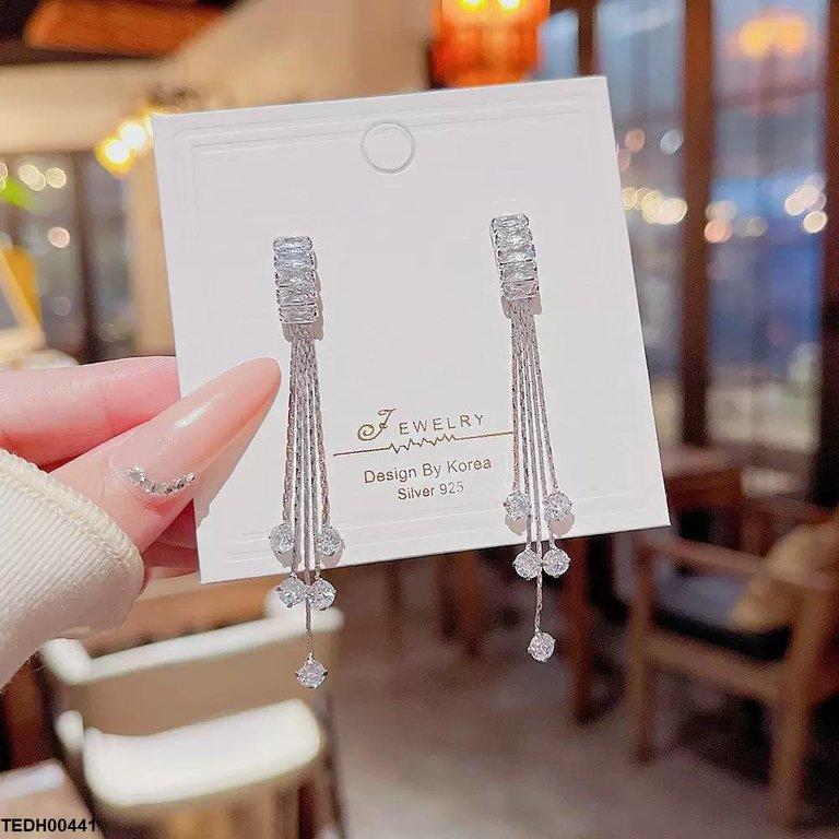 TEDH00441 DDJ Layered Stone Drop Earrings - TEDH