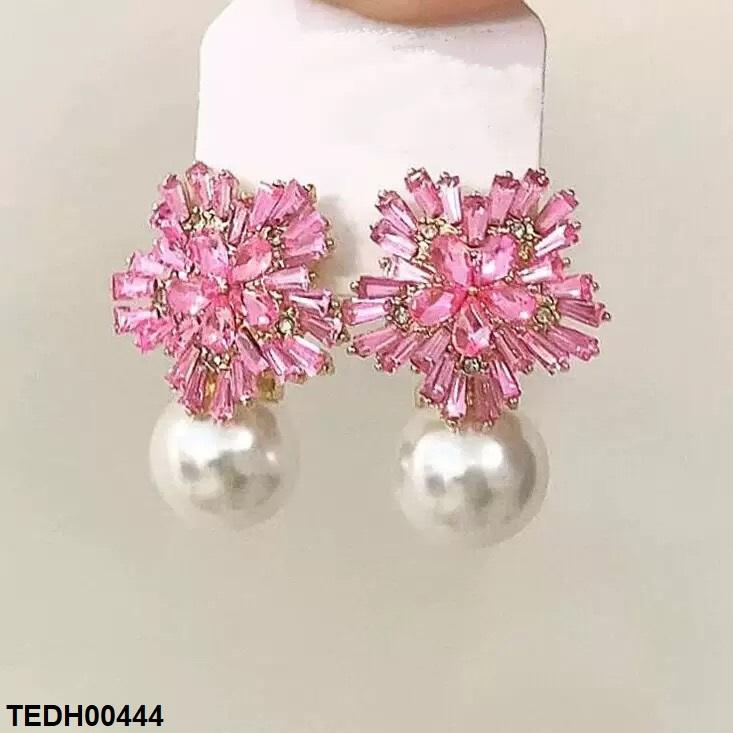 TEDH00444 LSH Tear Flower Pearl Drop Earrings - TEDH