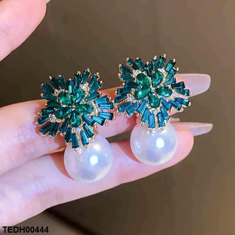 TEDH00444 LSH Tear Flower Pearl Drop Earrings - TEDH