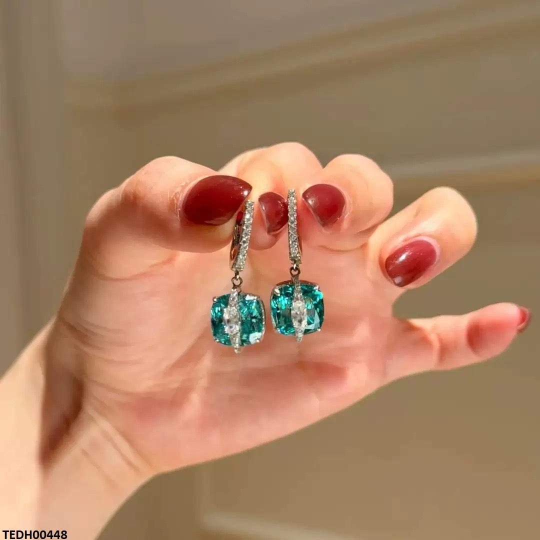 TEDH00448 GWH  Cross Over stone ZIRCON Earrings - TEDH